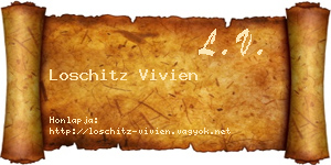 Loschitz Vivien névjegykártya